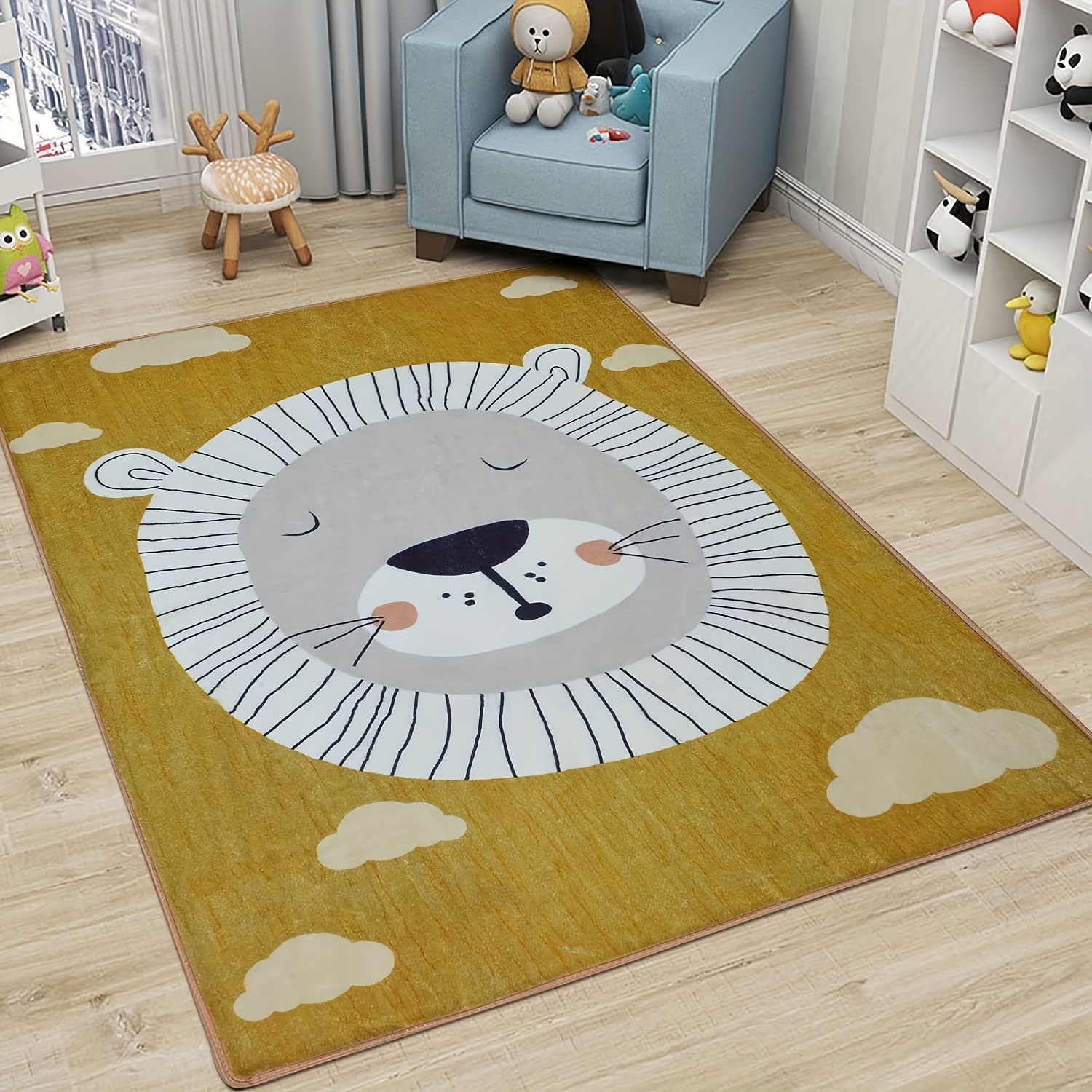 Alfombra de León para dormitorio, 3D alfombra con estampado de animales,  decoración del hogar para sala de estar, habitación juvenil, alfombra de  baño - AliExpress