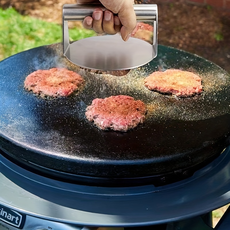 Manual Burger Press Meat Smasher Hamburger Patty Tool - Square 