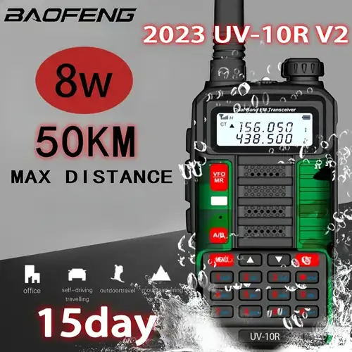 Baofeng 10 Watt Uv-16 Talkie-walkie Étanche, Radio Cb À Double