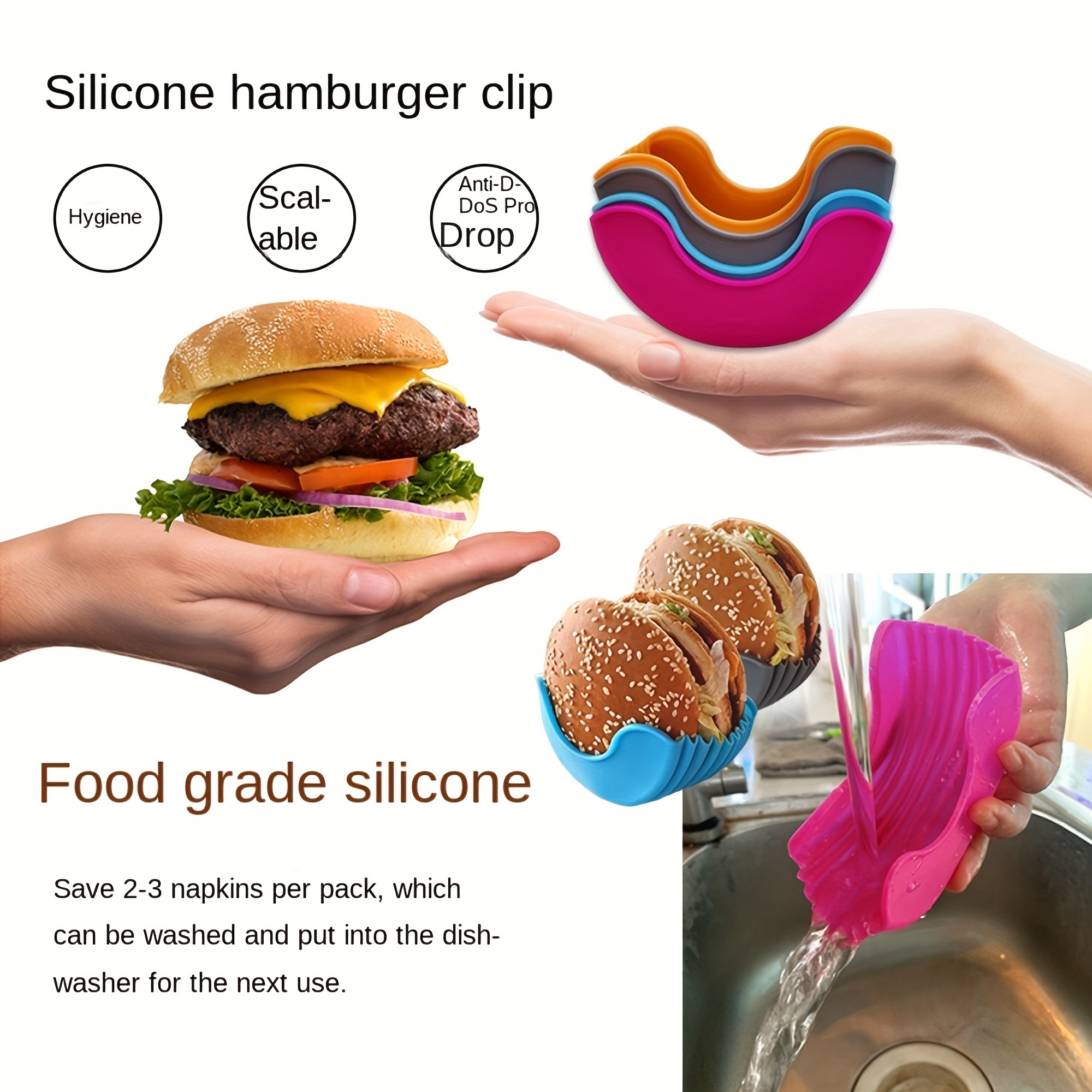 Adjustable Burger Fixed Box Retractable Holder