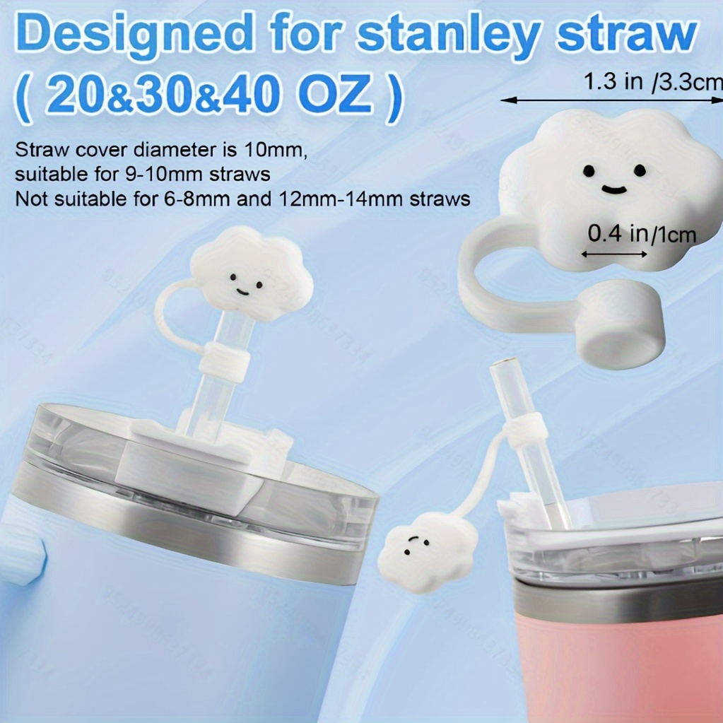 Lovely Cartoon Reusable Drinking Straw Plugs, Dustproof Spill-proof Straw  Cover For Stanley Cup Straws - Temu