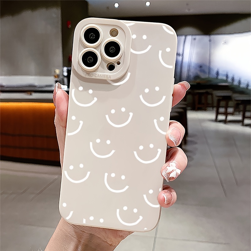 Funda para iPhone 12 Pro Max, lindas fundas con patrón de cara sonriente  feliz
