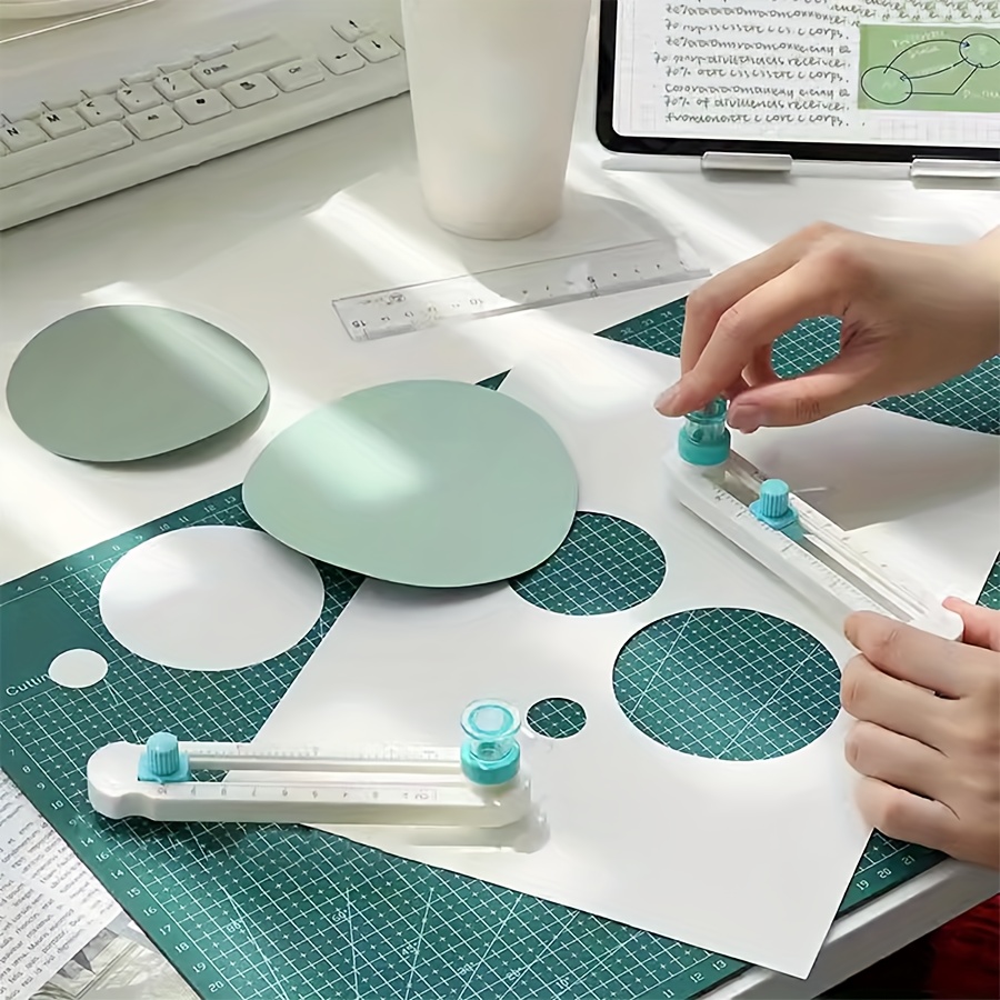 Rehomy Cortador de papel circular circular rotatorio Cortador de papel  redondo Cortador de papel para manualidades de álbumes de recortes