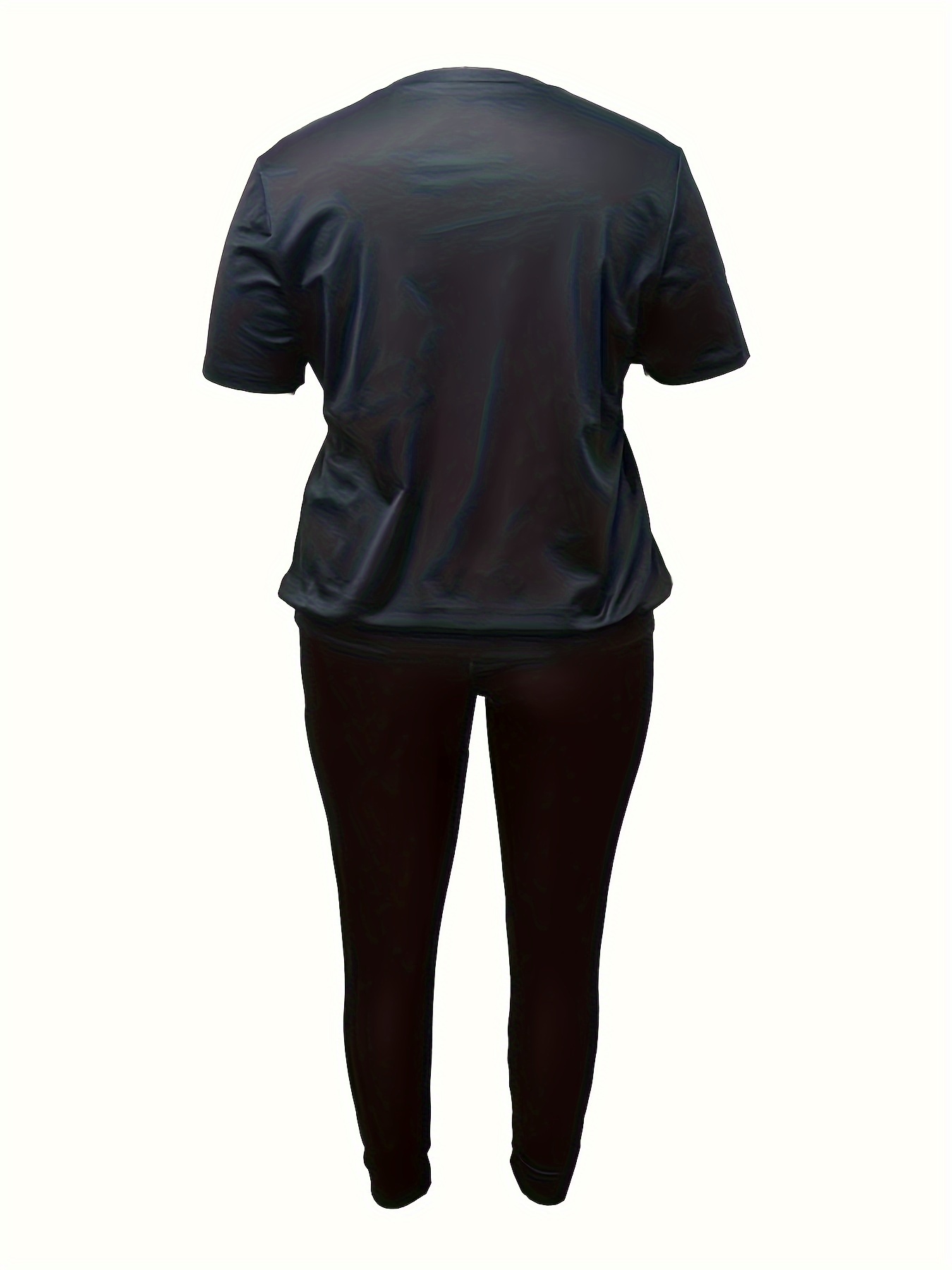 Women's Plus Leopard Print Top & Pants Set