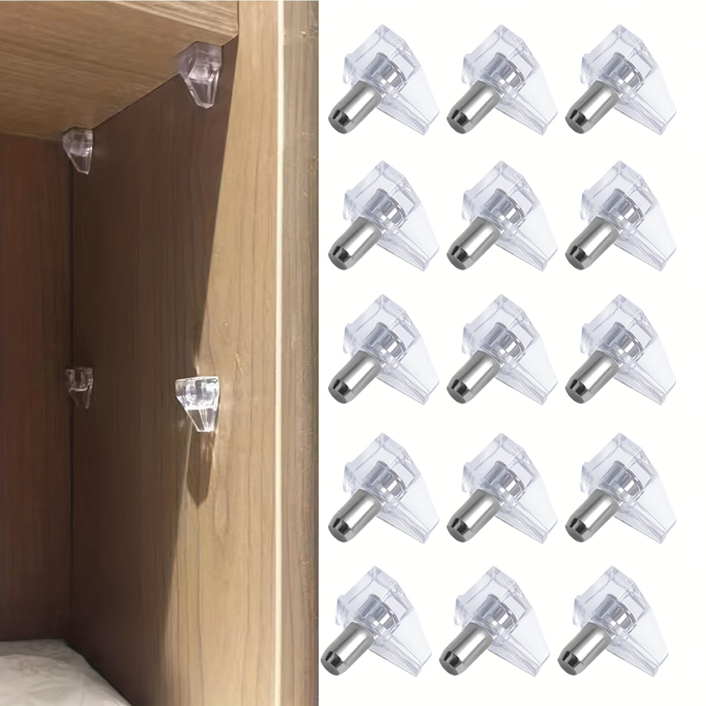 100Pcs Shelf Pegs for Shelves 4 Styles Shelf Pins Kitchen Cabinet Shelf Pegs  NEW