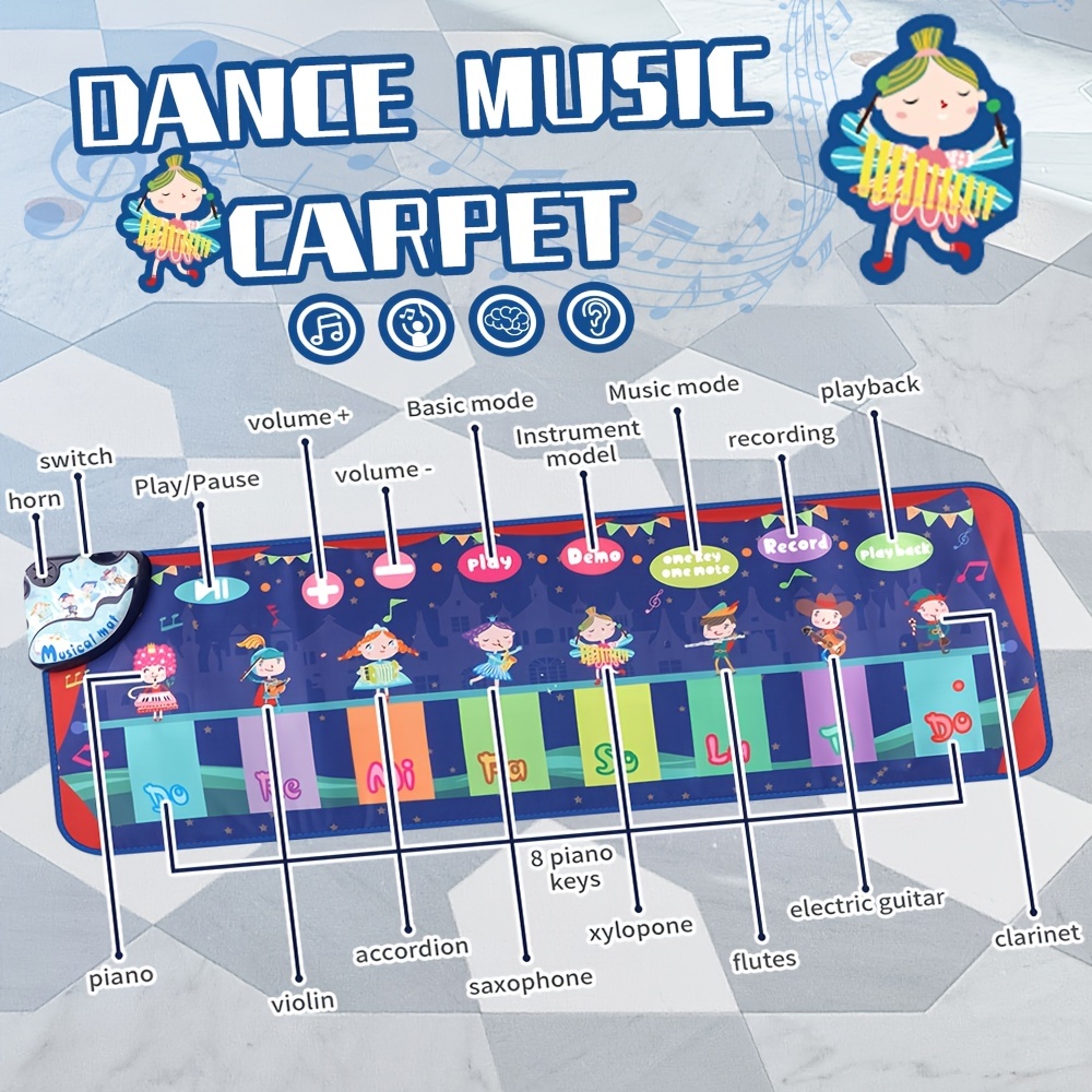 Giant Piano Dance Mat - Music made Easy! - Brilliant Childrens