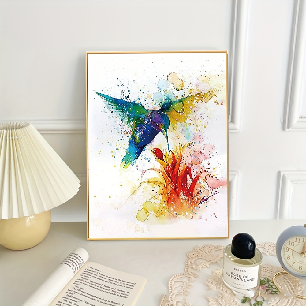 Framed Painting Watercolor Canvas Posters And Prints Wall - Temu