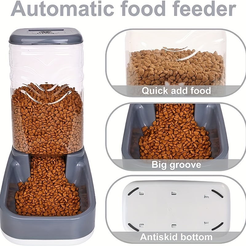 2PCS Automatic Pet Feeder Large Cat Dog Food Dispenser/Water