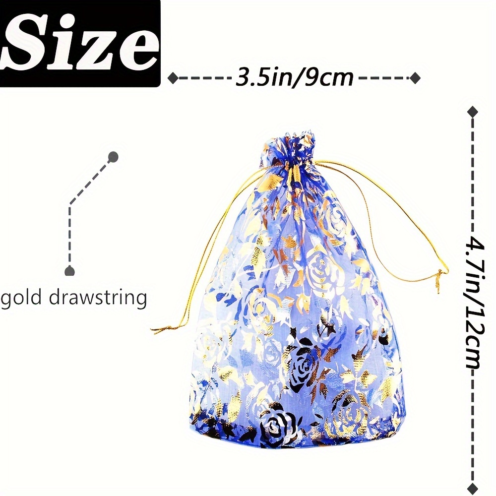 Organza Bags Random Mesh Organza Jewelry Bags Drawstring, Small