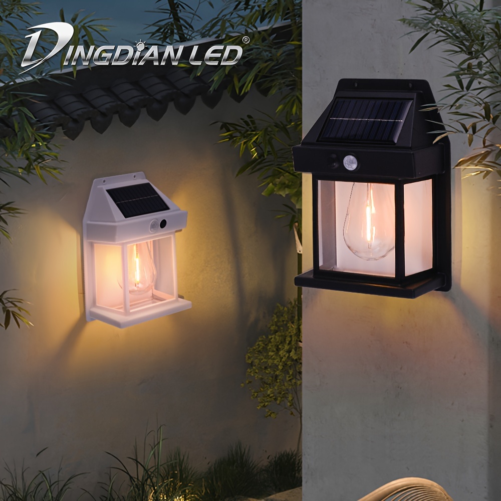 Solar Wall Lamp Retro Courtyard Lamp Human Infrared Sensing - Temu