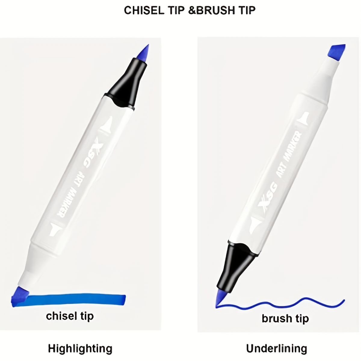 Xsg 80+1 Colors Alcohol Brush Markers Dual Tip Artist Brush - Temu