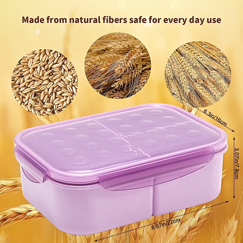 Natural Eco-friendly Reusable Wheat Straw Lunch Box Office School