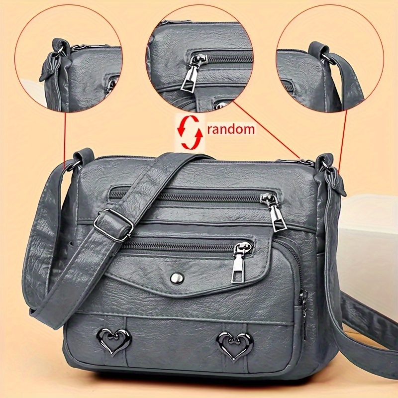【COSYHARU】Multi-pocket vintage cross bag vintage multi pocket crossbody bag retro shoulder bag - Temu