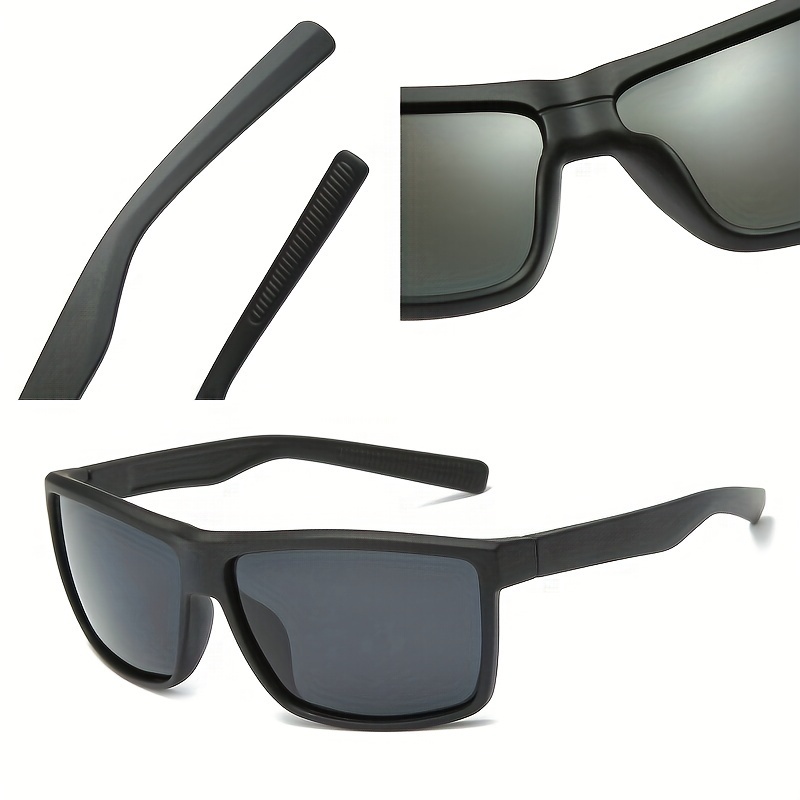 Trendy Square Frame Polarized Sunglasses Tac Lens Sports Riding