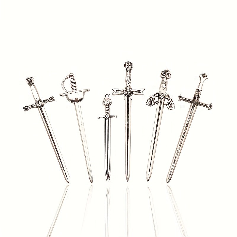 bag) Antique Swords Knife Bookmark Set Retro Charms Metal - Temu