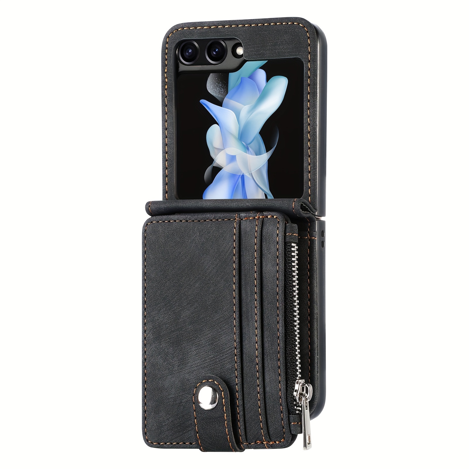 For * Z Flip5 Phone Case 2-in-1 Detachable Card Case Z Flip4 Z Flip 3 Folding Screen PU Protective Case