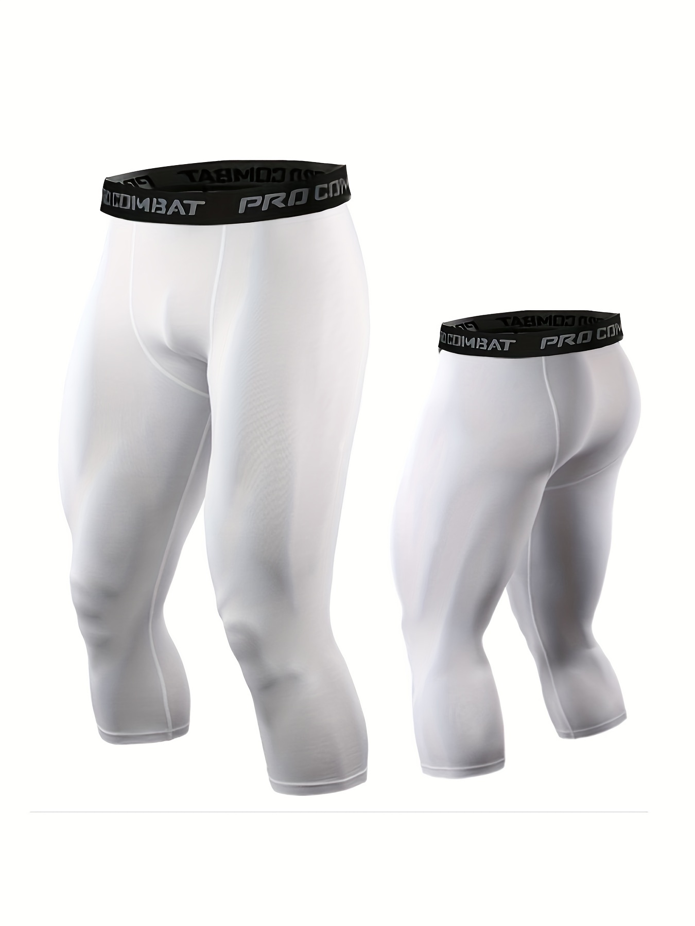 Men's Compression Capri Pants Breathable Base Layer Leggings - Temu Canada