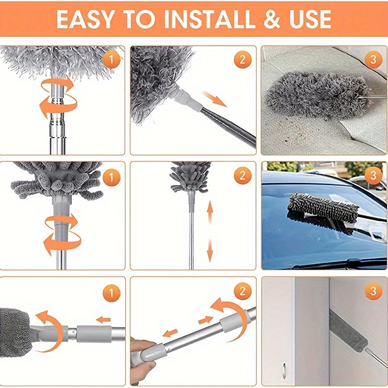 Lot Ready To Clean Home Instantly: Microfiber Duster Cleaner Brush