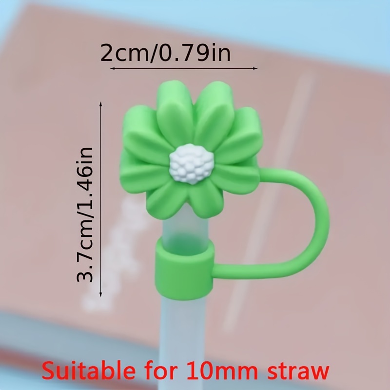 Cute Flower Reusable Straw Cover Dustproof Splash Proof - Temu