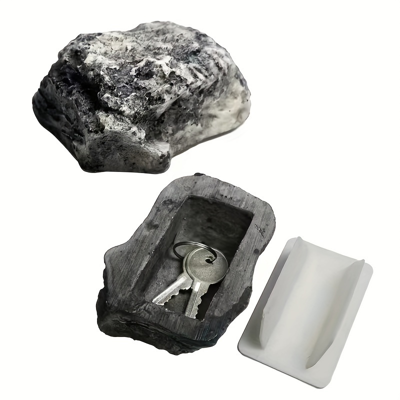 Rock Stone Hide Key Box Waterproof Spare Key Safe Storage Box Outdoor Fake  Rock Stone Container Box
