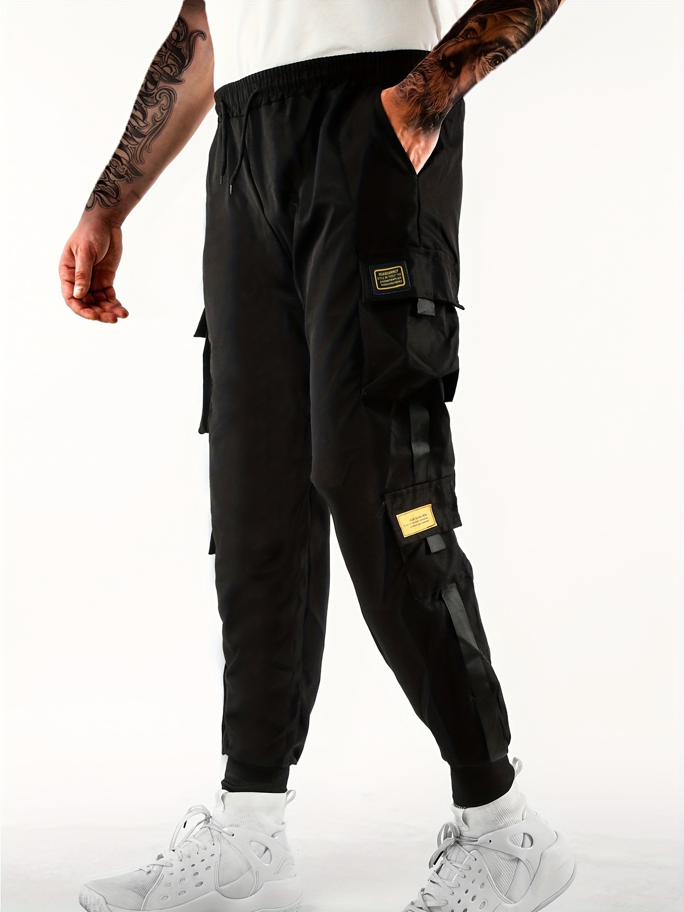 Men Utility Cargo Joggers with Slip Pockets