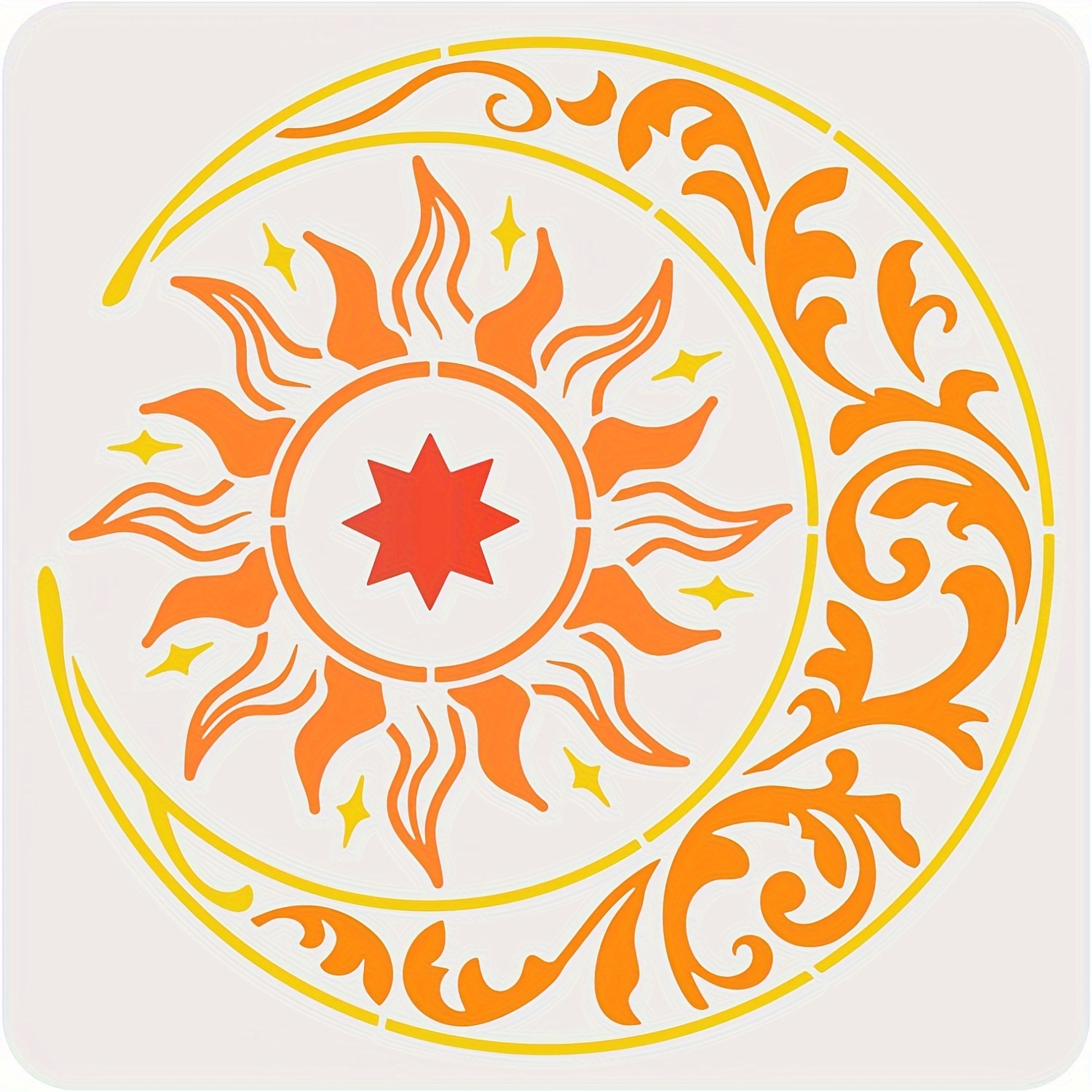 Large Sun Moon Stencils Stars Stencil Plastic Sun Moon - Temu Philippines