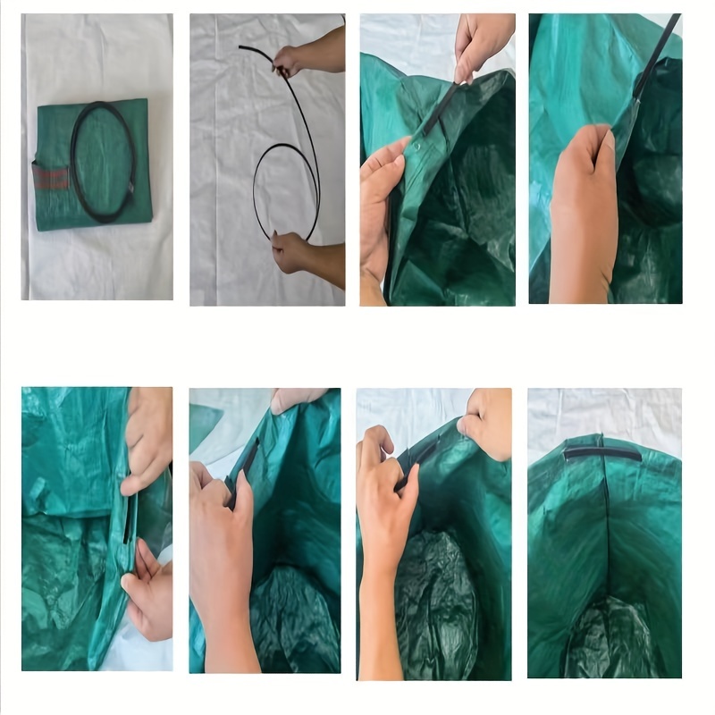 Outdoor Garden Leaf Storage Bags, Garden Waste Bags, Lawn Courtyard Pool Waste  Bags, Gardening Containers, Heavy-duty Reusable Foldable Leaf Basket Bags -  Temu