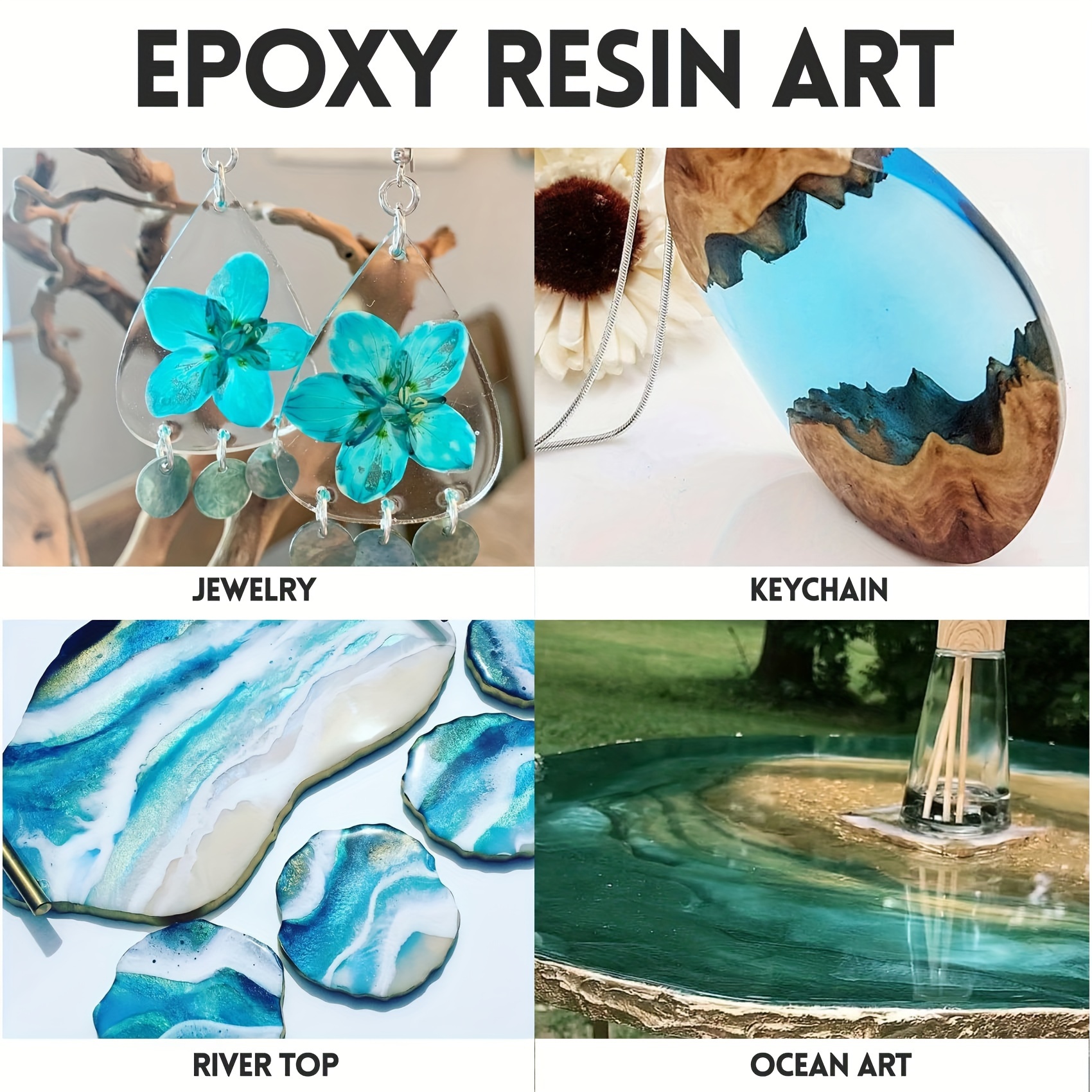 Odorless Epoxy Resin Kit Crystal Clear Resin Epoxy Kit Self - Temu