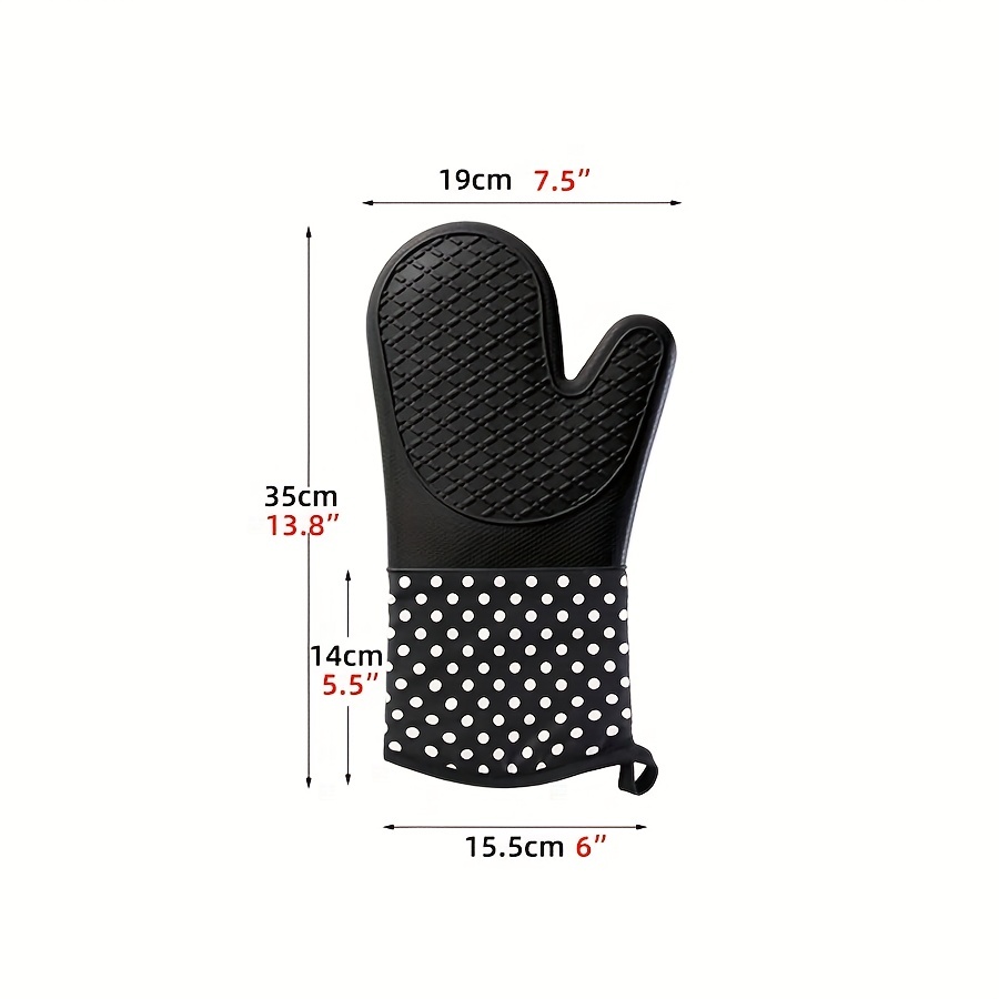 Silicone Oven Mitts, Kitchen Baking Gloves, Non-slip High Temperature  Resistant Silicone Plus Cotton Gloves Microwave Oven Gloves, Kitchen  Supplies - Temu