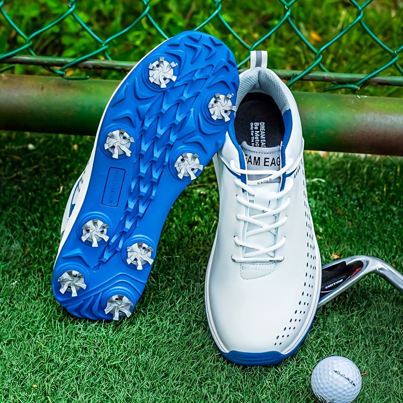 Men's Professional Detachable 8 Spikes Golf Shoes Solid - Temu