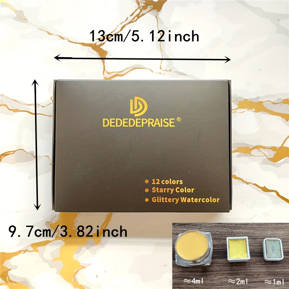 Dededepraise Metallic Watercolor 6/12 Color Set - Temu