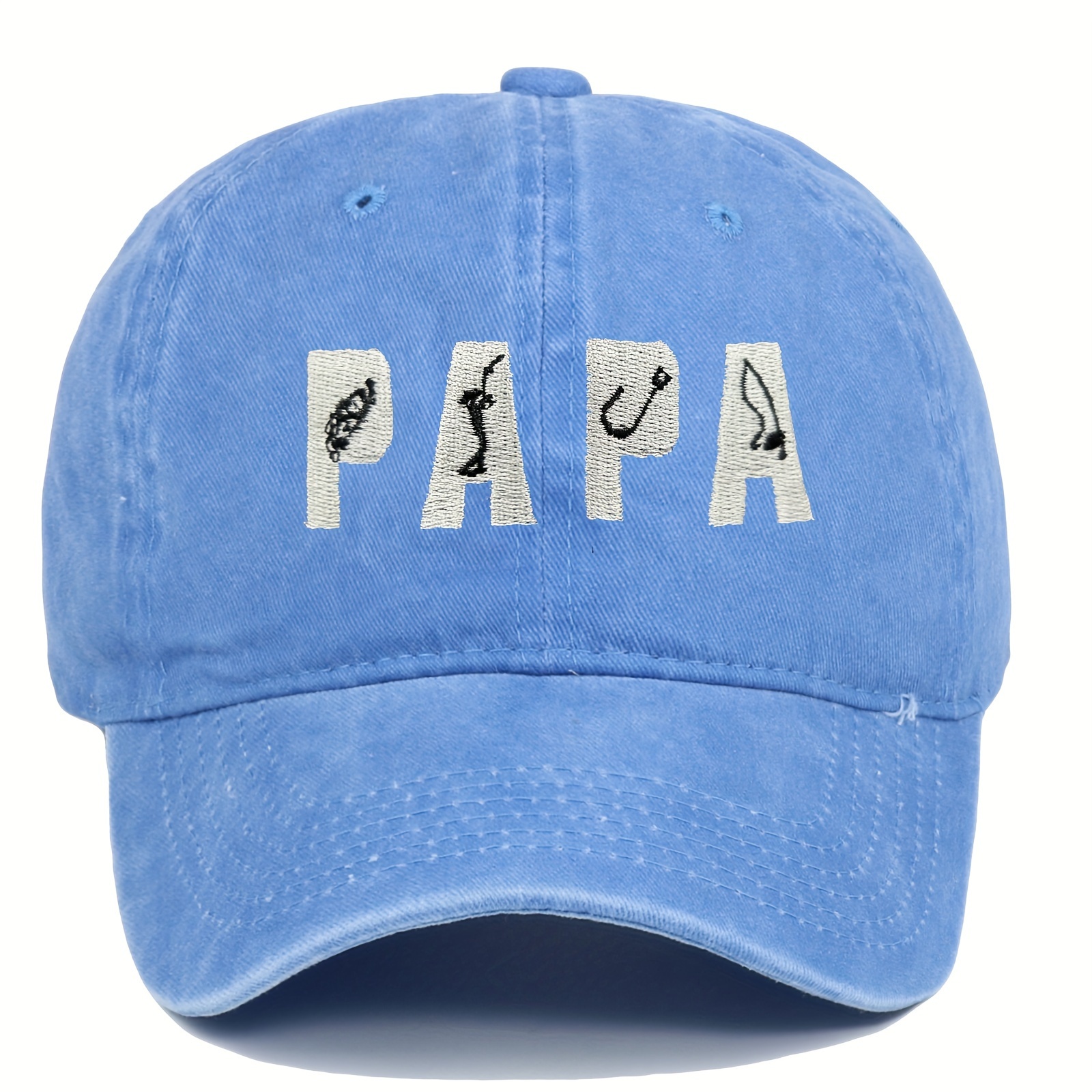 Fishing Papa Embroidery Baseball Hip Hop Unisex Washed - Temu Canada