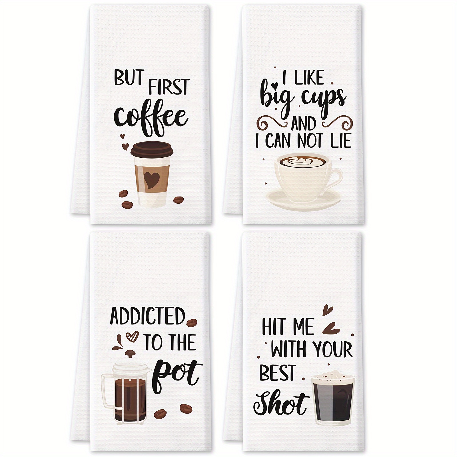 Coffee Towels Coffee Themed Kitchen Towels Espresso Towels 