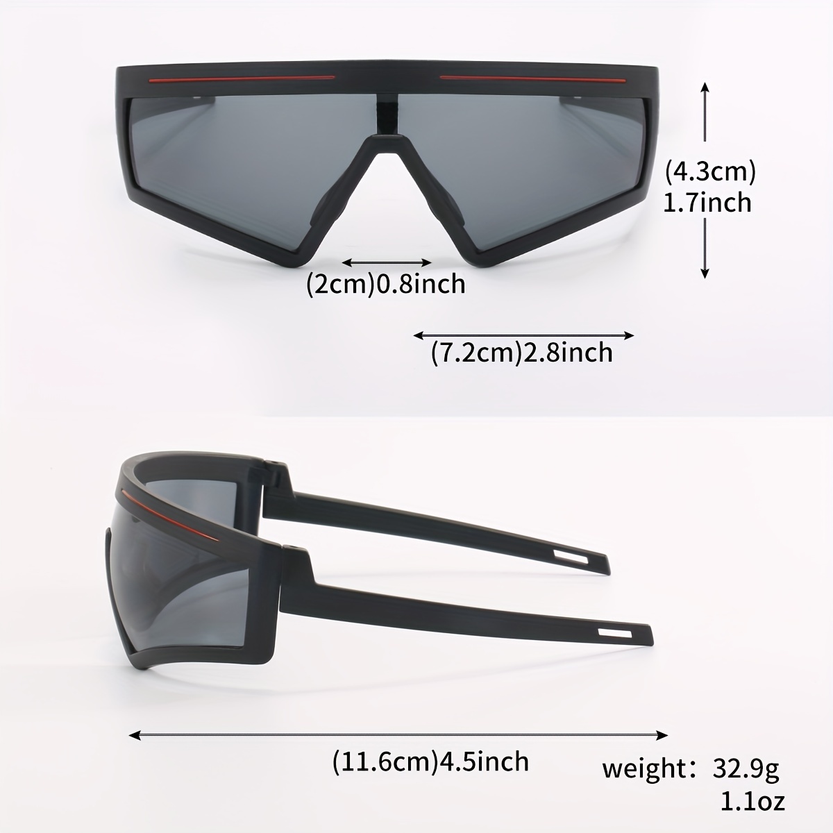 1pc Mens Integrated Windproof Goggles Outdoor Sports Cycling Fishing  Running Golf Beach Baseball Glasses With Hard Paper Boxes And Eyewear Cloth  - Jewelry & Accessories - Temu