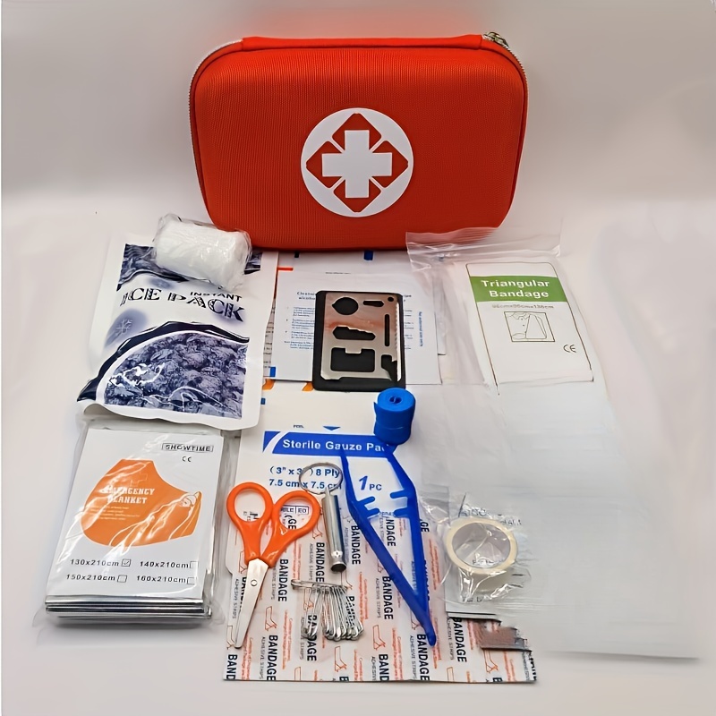 Portable Emergency Kit Car Outdoor First Aid Kit Practical - Temu