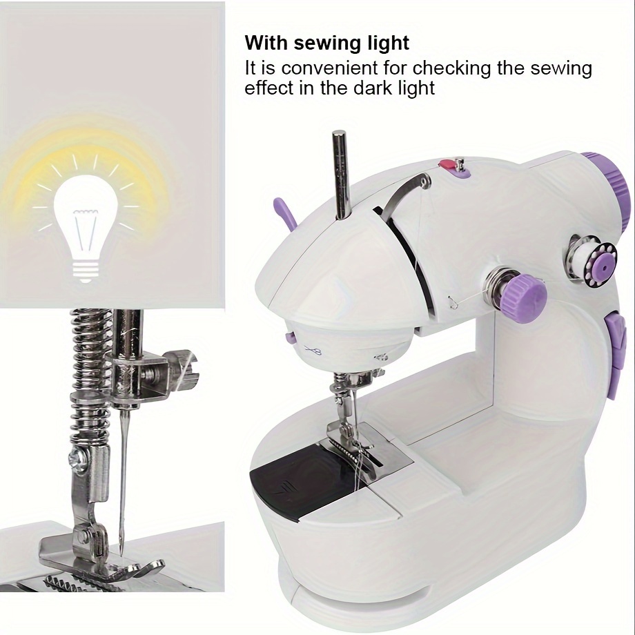  Portátil portátil mini máquina de coser manual operación simple  herramientas de coser creativo para el hogar y el viaje pequeño bordado :  Arte y Manualidades