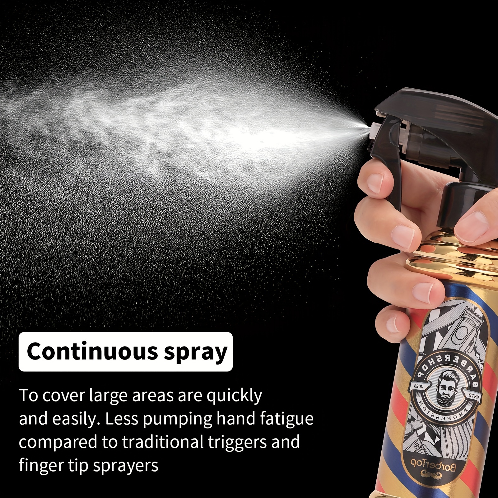 Empty Spray Bottle Barber Stylist Fine Mist Sprayer Refillable Container