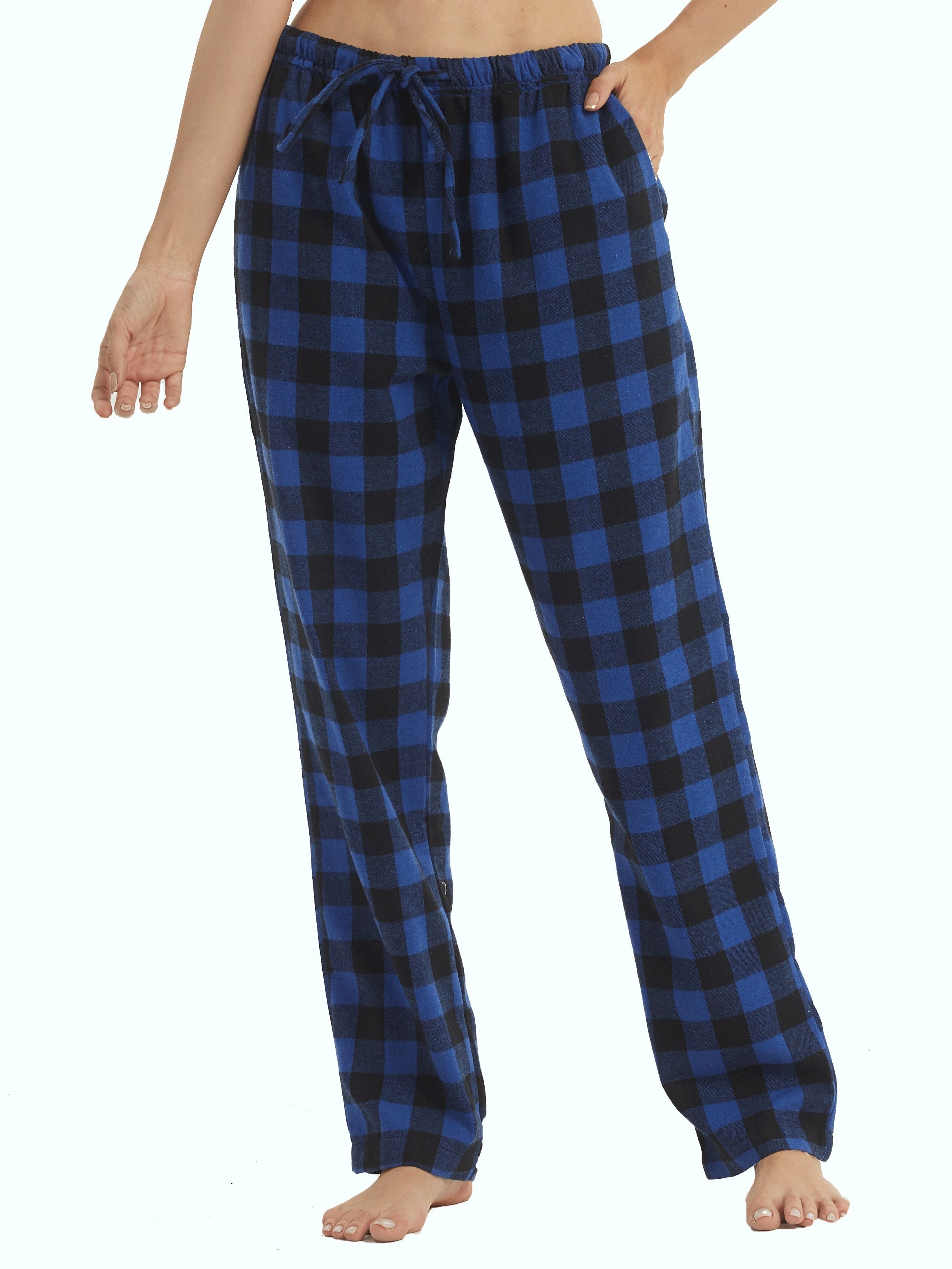 Buffalo Plaid Pajama Pants for Women Soft Comfy Sleepwear Elastic Waist  Plus Size Casual Wide Leg Loungepants Pocket