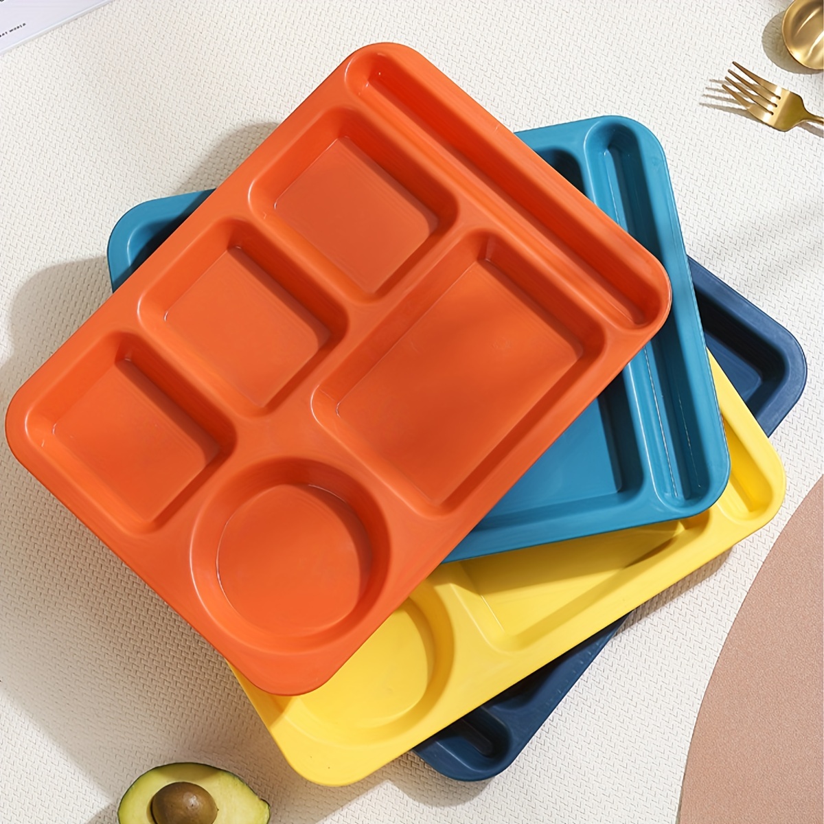 Dinner Plate Plastic Compartment Plates Plastic Dinner - Temu