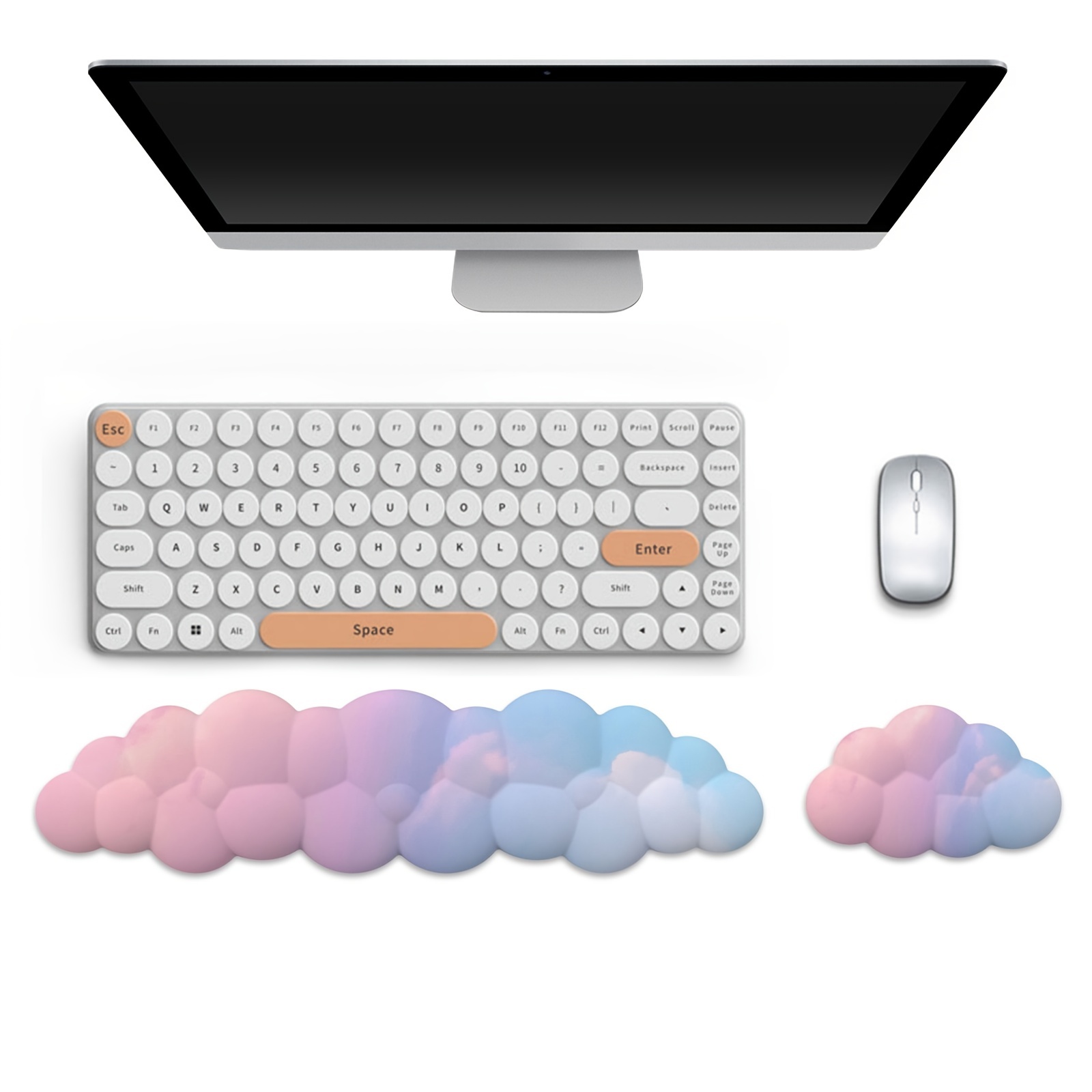 Cloud Keyboard Wrist Pad Memory Foam Hand Rest Cloud Mouse Keyboard Wrist  Pad Convient Pour Office G