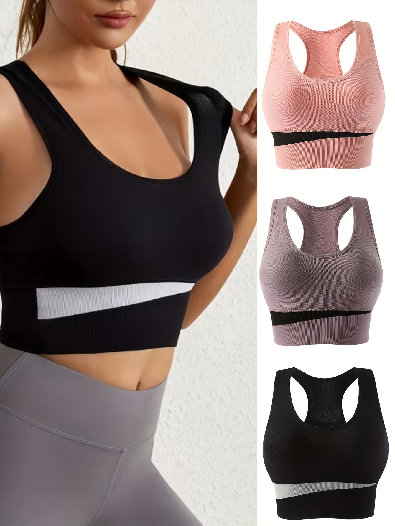 Front Closure Zip Hooks Sports Bra Comfy Breathable Racer - Temu