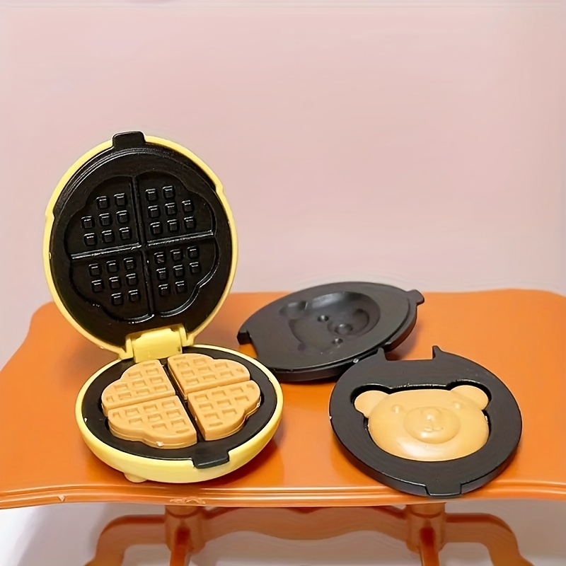 Miniature Waffle Maker 1/6 Scale Dollhouse Kitchen Mini Toaster