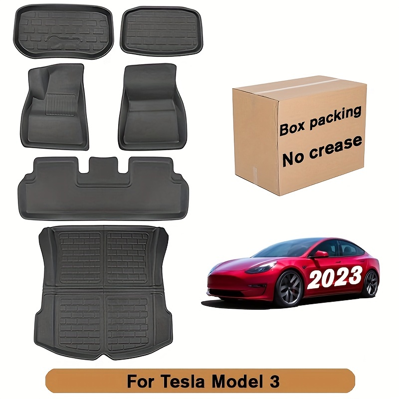 Fußmatten für Tesla Modell 2021 2022 2023 3d Allwetter-Anti-Rutsch