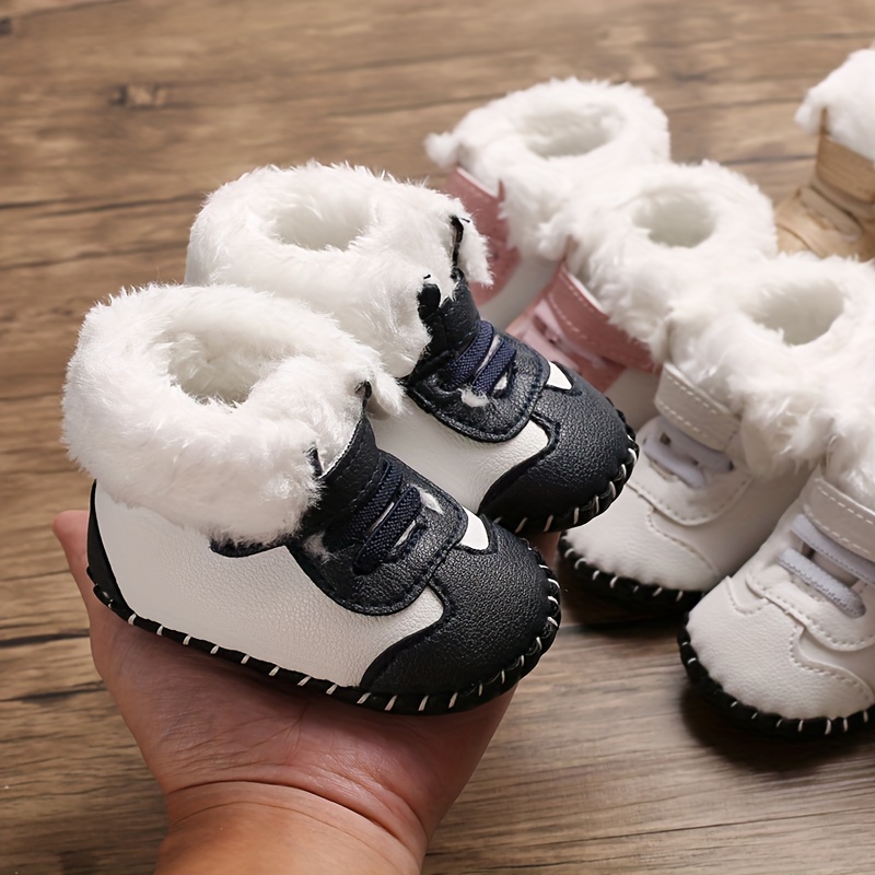 Winterschoenen voor peuters, meisjes en jongens, met zachte antislipzool en voering, maat 0-1.