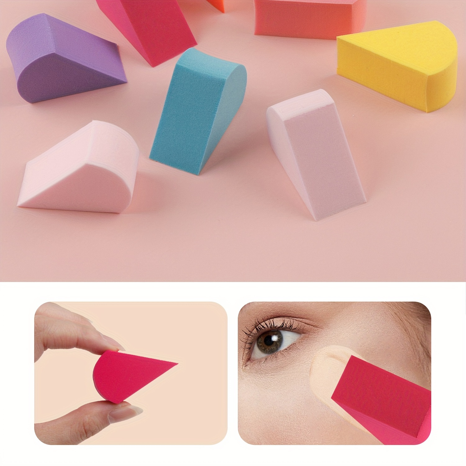 Mini Makeup Sponges Wedges For Face Foundation Triangle - Temu