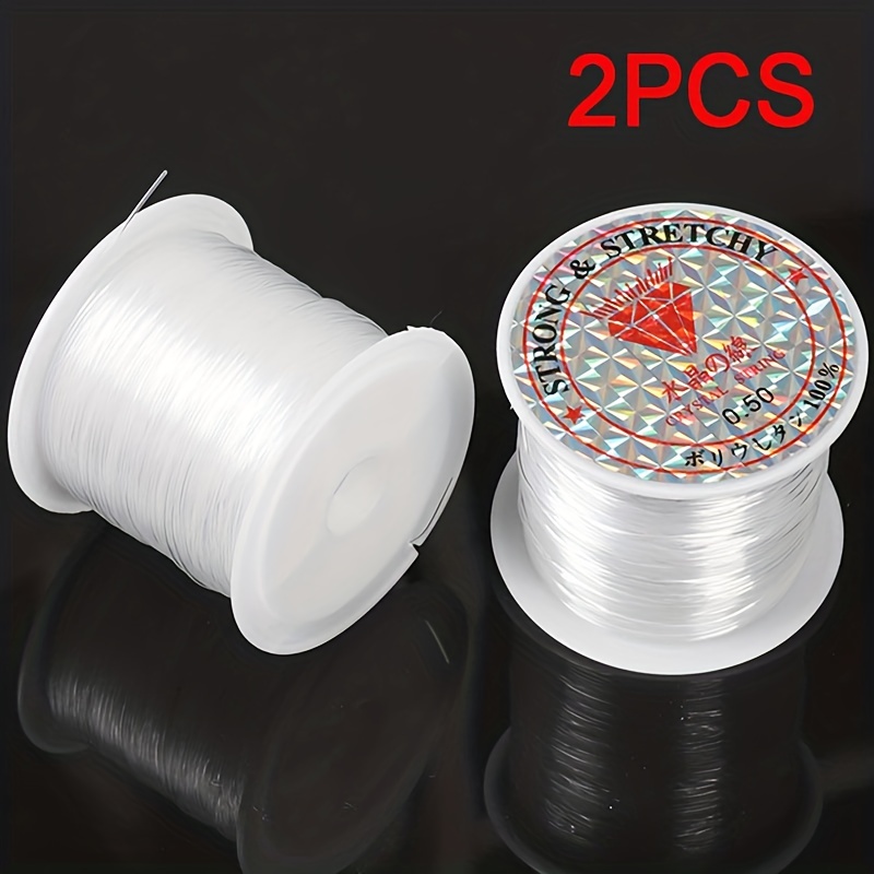 1 Roll Diy Beading Material Transparent Fishing Wire For Jewelry Making,  Crystal Thread, Non-stretchy Nylon Fishing Line