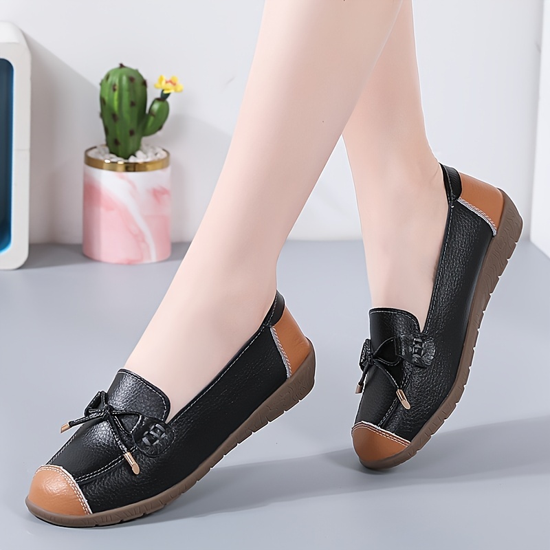Buy Black Synthetic Leather Bow Tie Design Casual Shoes/ Sneakers online |  Looksgud.in