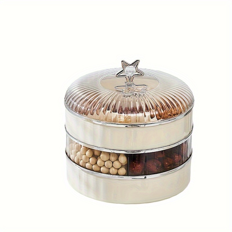 1/2 Tiers Flower Shaped Candy Storage Box Dried Fruit Nuts Serving