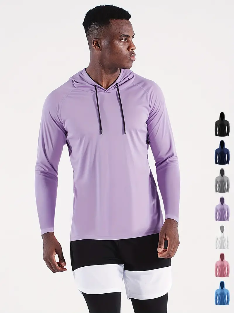 Upf 50+ Men's Hooded Athletic Shirt Sun Protection Outdoor - Temu