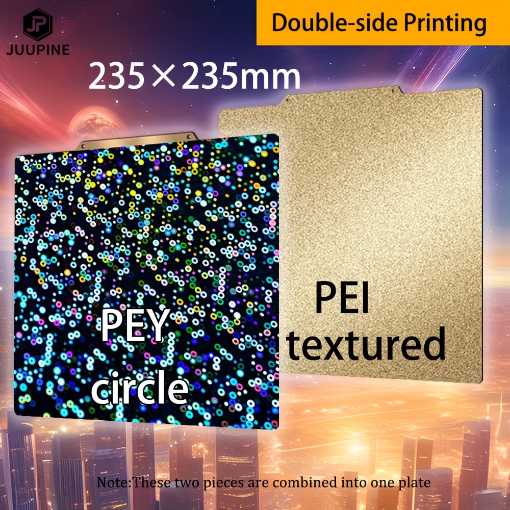 3d Printer Colorful Circle Pey+ Texture Pei Without Magnetic - Temu